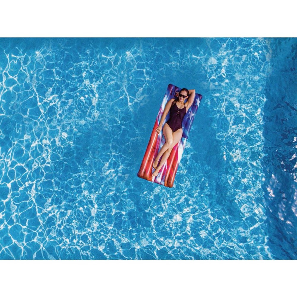 Inflatable Pool Raft - Stars & Stripes Deluxe - Picture 5 of 7